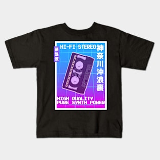 Vaporwave Aesthetic Style 80s Synthwave Retro Kids T-Shirt